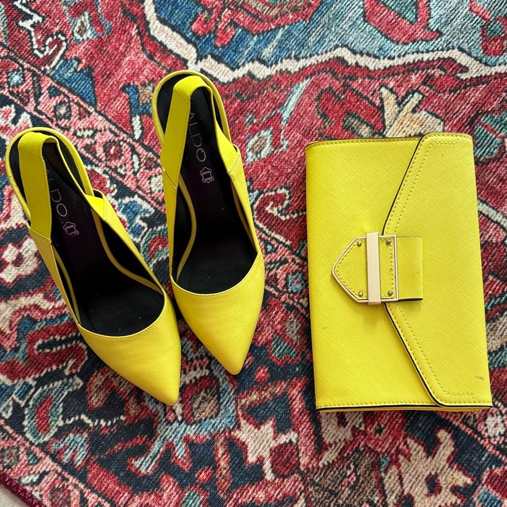 ALDO bright yellow heels